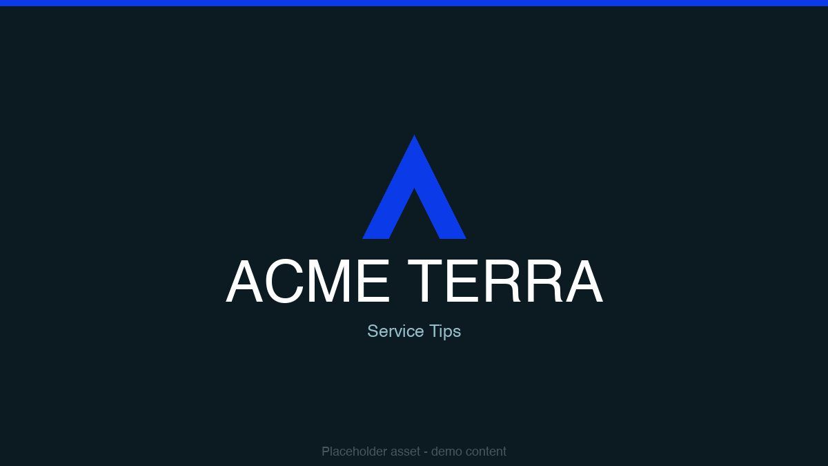 Five service habits that keep your ACME running like new