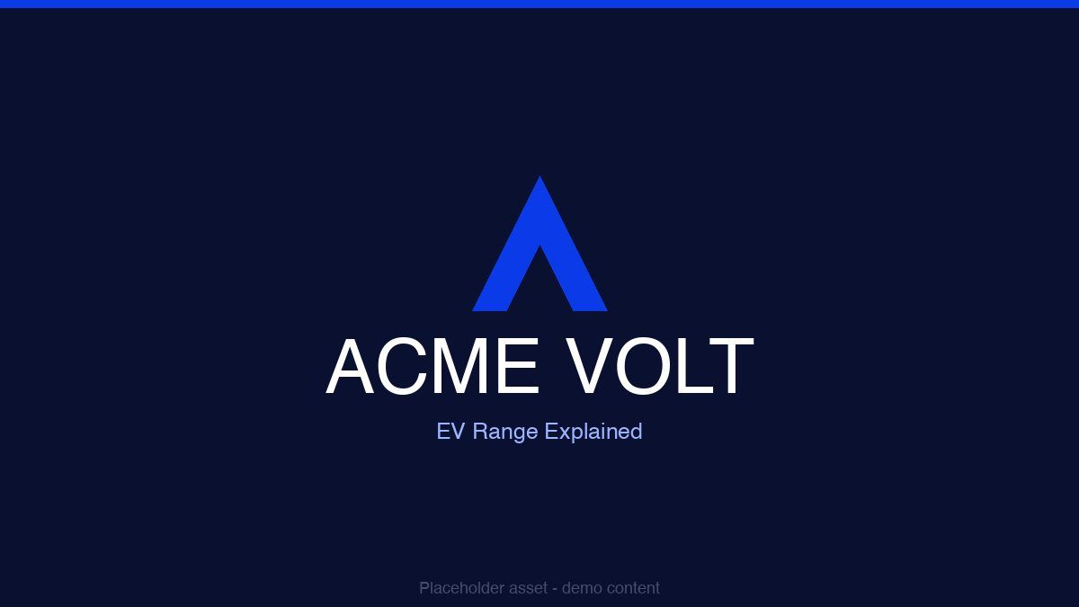 Meet the ACME Volt: the electric crossover built for real life